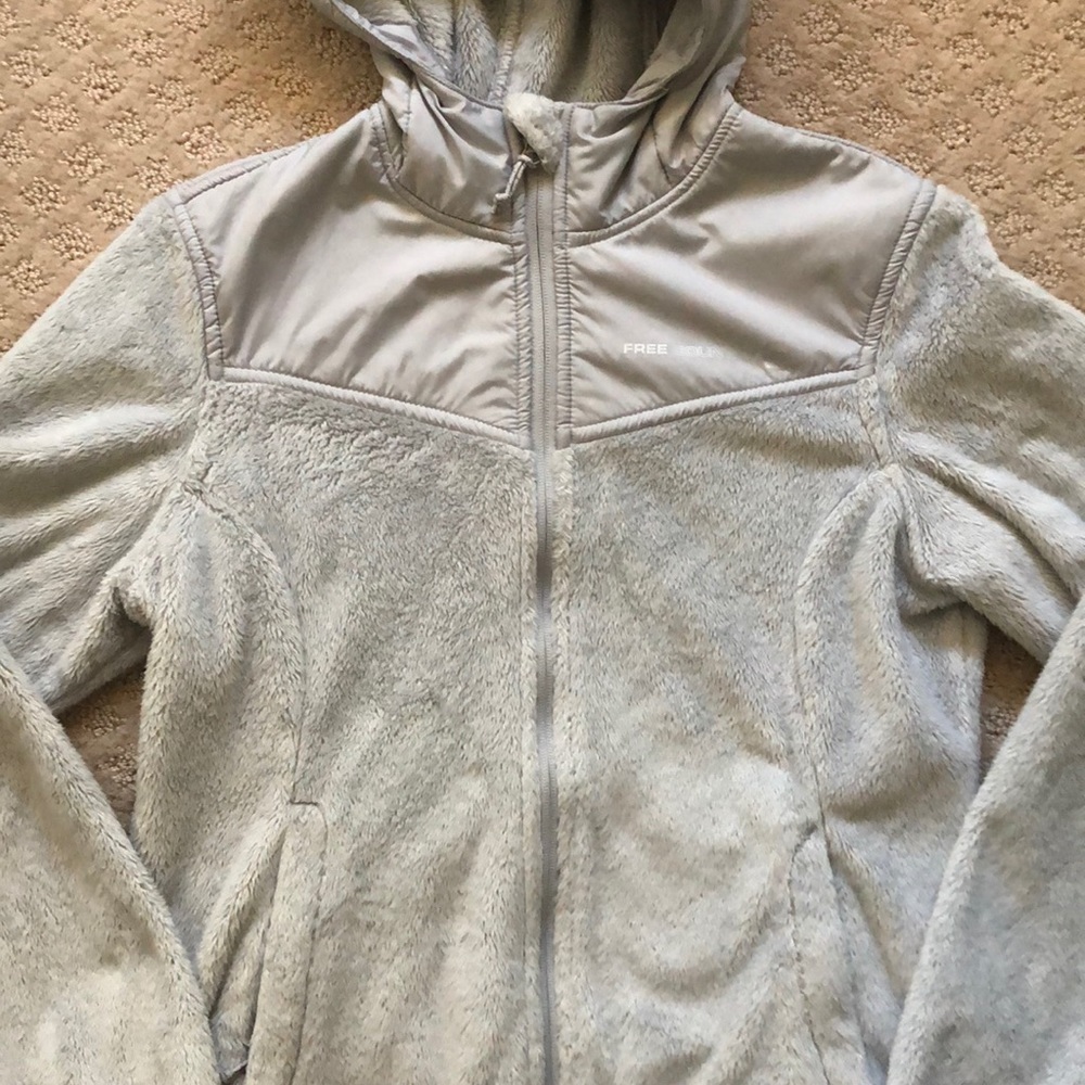 Free Country Gray Fleece Hoodie, Size Small - Picture 2 of 4